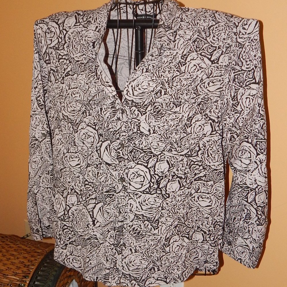 Ladies Rock & Republic Button-Front Blouse - Top ~ Size Large
